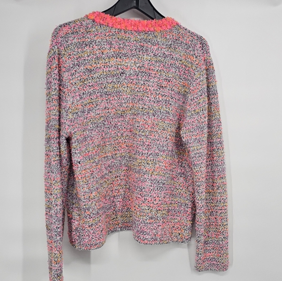 For The Republic Pink Multicolor Tweed Cardigan - Picture 9 of 12